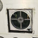 Inside view of the MaxxFan without mounting bezel. Roof fan