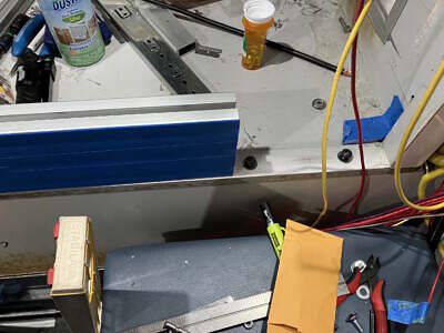 Galley counter front supports