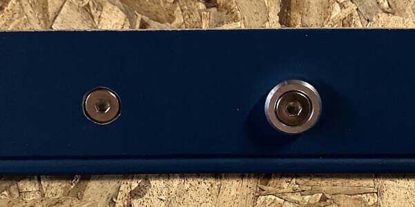 Ceiling panel fastener mockup