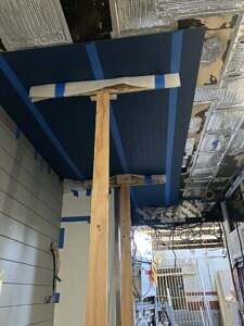 Ceiling panel installation Ceiling panel installation