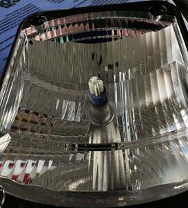 Modified scene light with LED bulb Modified scene light with LED bulb