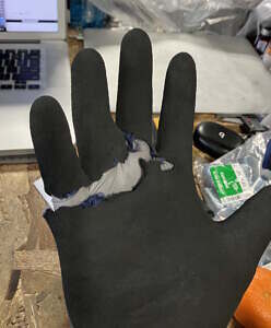 Glove damage