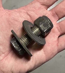 Rear bumper mounting bolt