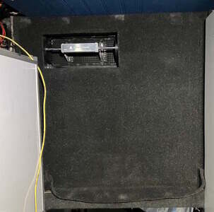 Interior of front vent with trim Interior or front vent finished